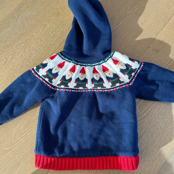 Hanna Anderson Baby Holiday Sweater Zip Up Hoodie - Picture 5 of 6
